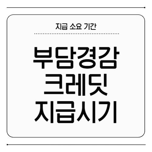 부담경감크레딧 지급시기